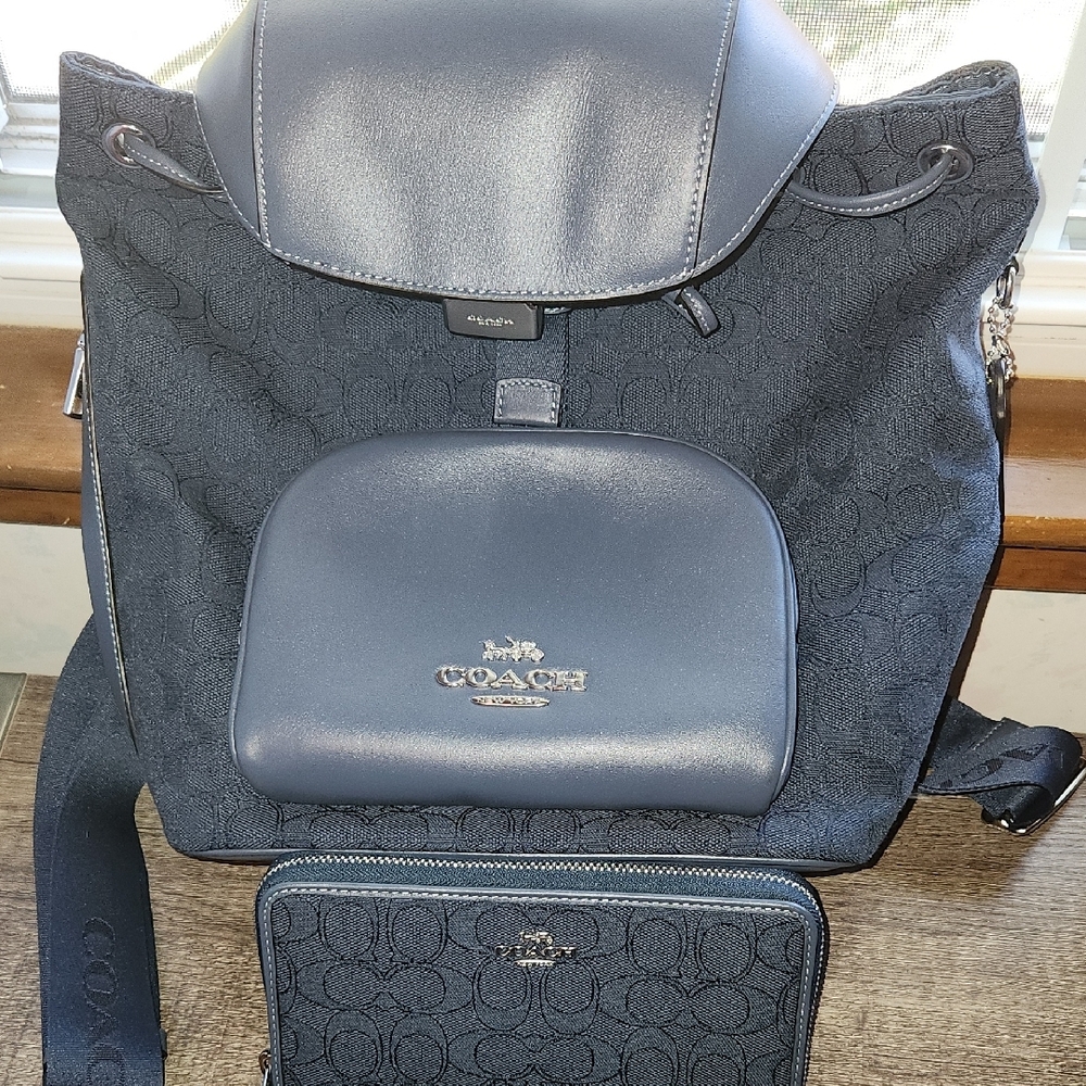 Coach Blue Backpack Set - Picture 2 of 5